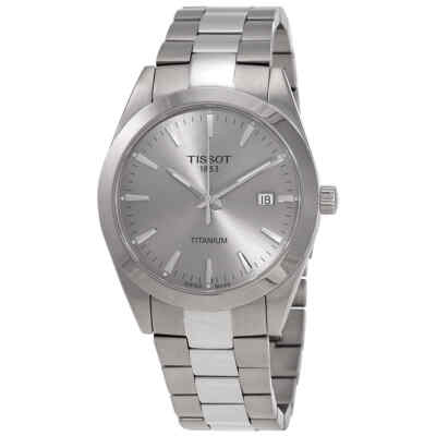 Pre-owned Tissot T-classic Titanium Quartz Grey Dial Men's Watch T127.410.44.081.00
