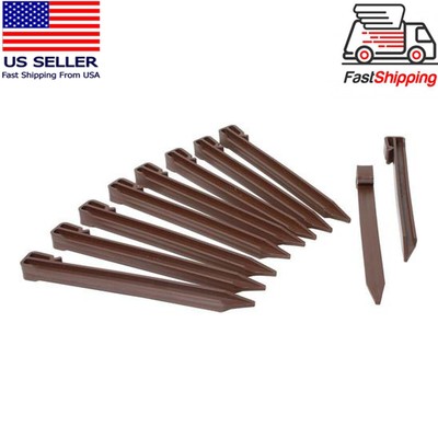 Master Mark Terrace Board Stakes Lawn Edging  Polyethylene Plastic Brown 20 Pack
