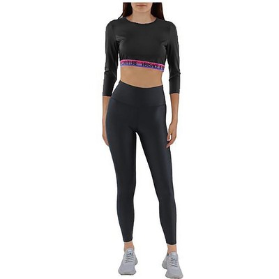 Джинсы Versace Jeans Couture Женские черные с лайкровой окантовкой по низу, укороченные 36 BHFO 3035