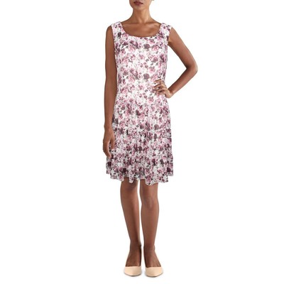 Женское шифоновое многоярусное расклешенное платье Connected Apparel Petites BHFO 8672