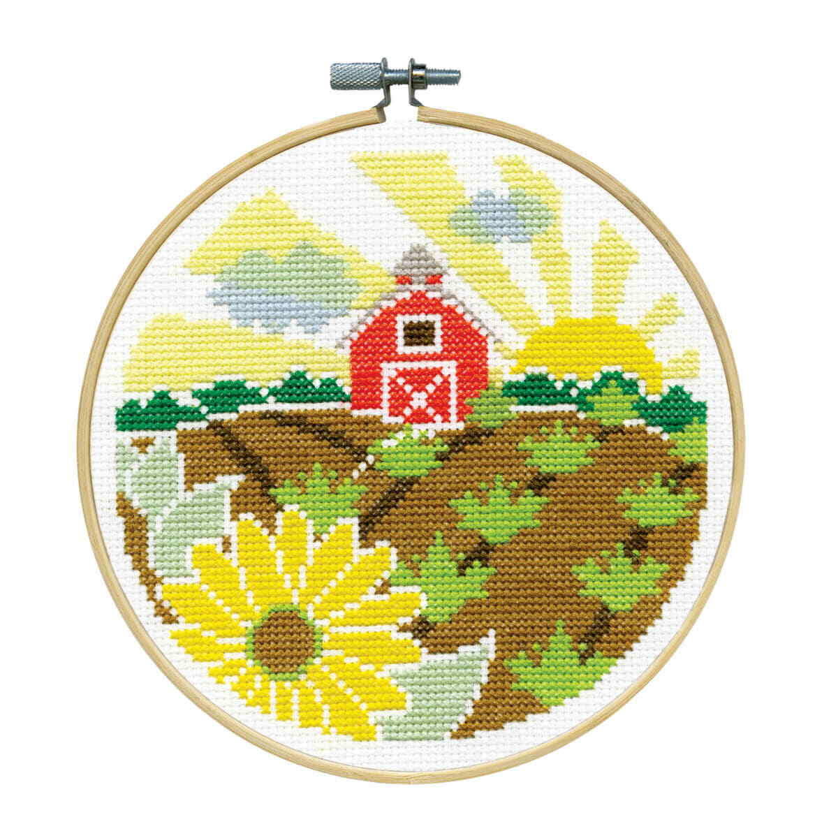 Kit de point de croix compté Design Works avec cerceau 