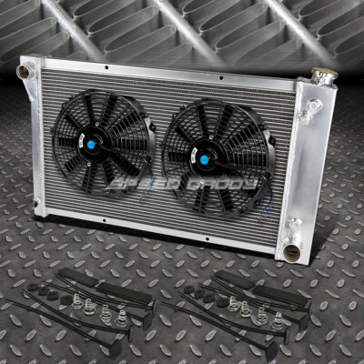 3-РЯДНЫЙ АЛЮМИНИЕВЫЙ РАДИАТОР + 2 КОМПЛЕКТА ПО 10 ВЕНТИЛЯТОРОВ ДЛЯ ПИКАПА CHEVY C/K C10/C20/K10/K20 67-72