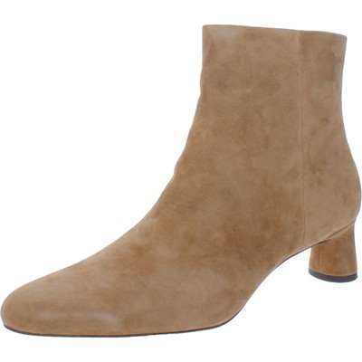Ботильоны Vince Womens Hilda из коричневой замши на каблуке 8 Средний (B,M) BHFO 5698