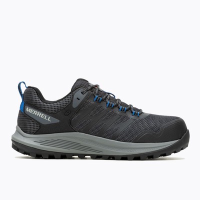 Pre-owned Merrell Work Men's Nova 3 Carbon Fiber Toe Work Shoe Black/blue - J005481