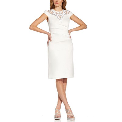 

Adrianna Papell Женское платье-футляр цвета слоновой кости с пайетками до колен  BHFO 4236, Цвет слоновой кости