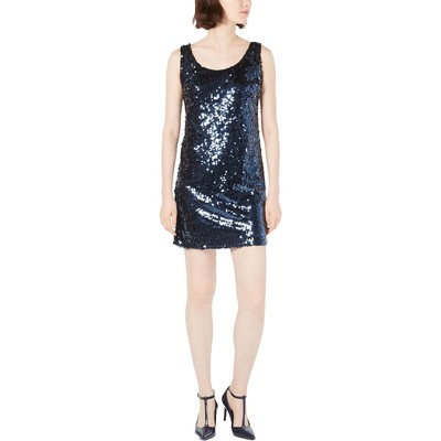 

Женское коктейльное платье прямого кроя без рукавов с пайетками Calvin Klein BHFO 2827