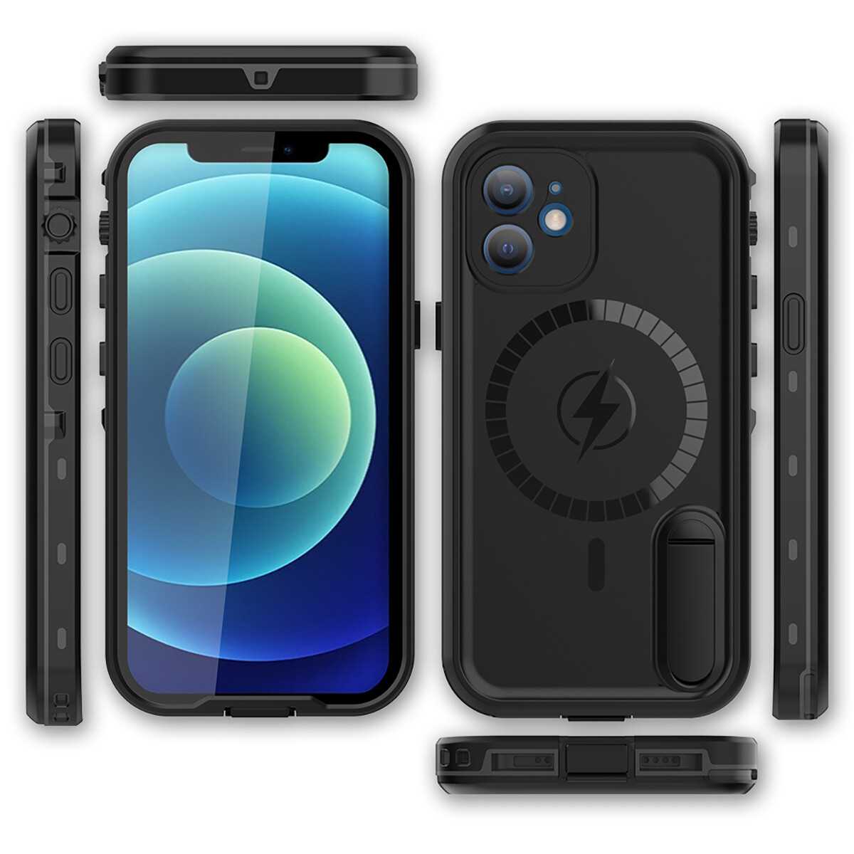 For iPhone 12 Pro Max Case Waterproof Magsafe Shockproof Dirtproof