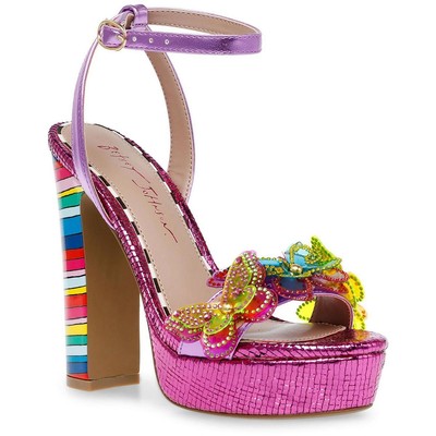 

Женские туфли Betsey Johnson Noemi с открытым носком на блочном каблуке с ремешком на щиколотке BHFO 2192, Noemi