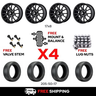 17'' MOTEGI RACING MR118 MS7 w/ 205/50R17 Wheel & Tire for 2014-2015 Mazda Mazda5