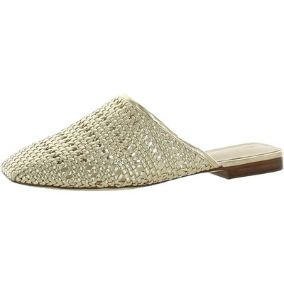 Женские туфли-мюли без шнуровки Sam Edelman Leona Gold Woven 9 Medium (B,M) BHFO 2284