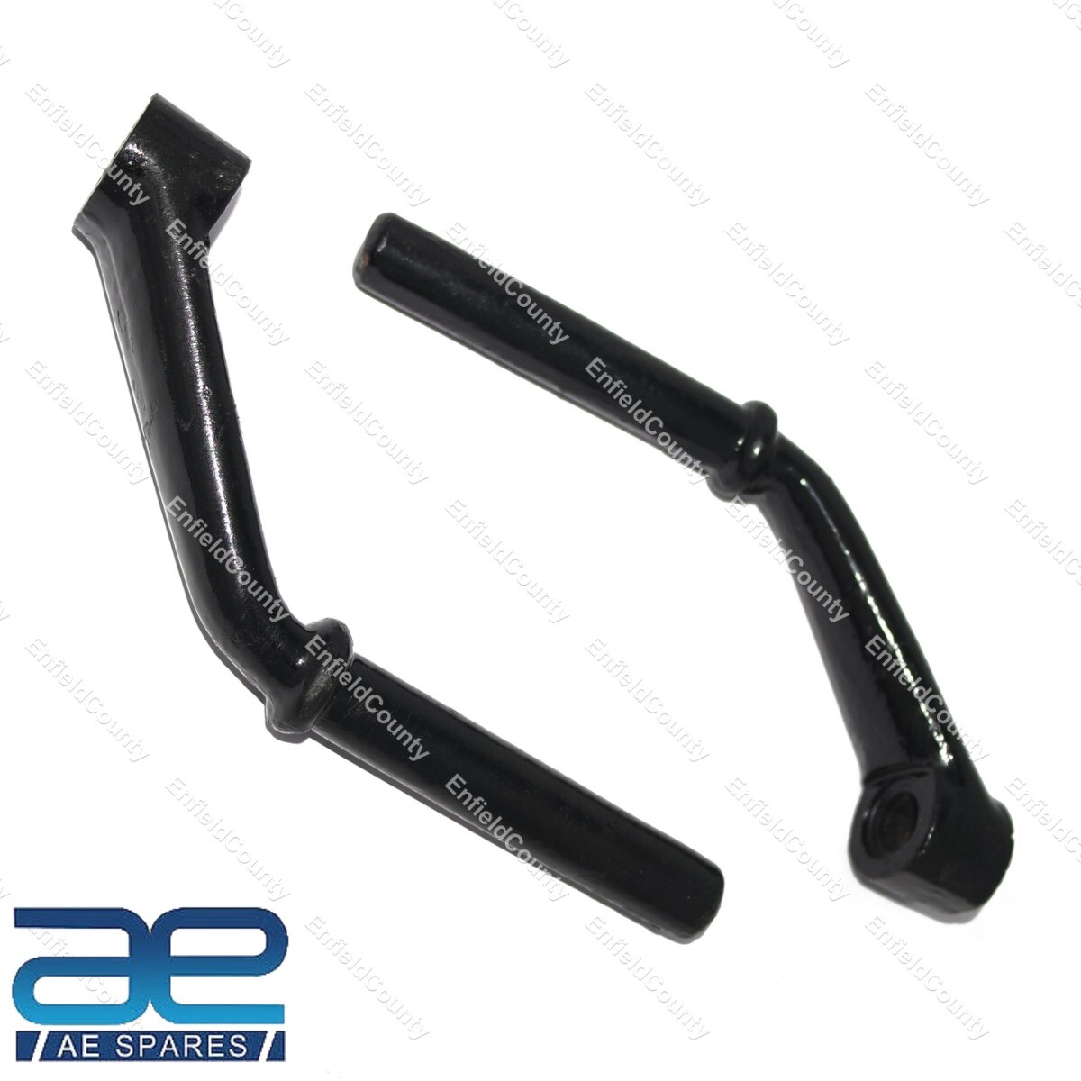 Pair Footrest Arm Kit LH & RH Steel Black For Royal Enfield G Model 