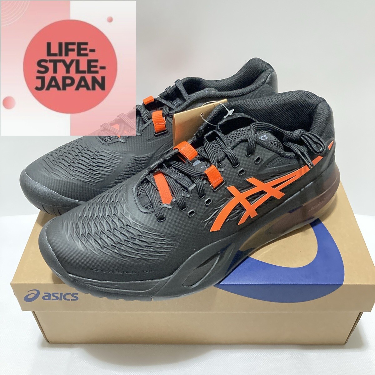 ★asics GEL-RESOLUTION 8 レッド／ブラック asics-mens-gel-resolution-8-