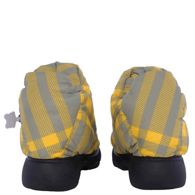 Pre-owned Burberry Check Drawstring Pillow Padded Snow Boots In Check Description