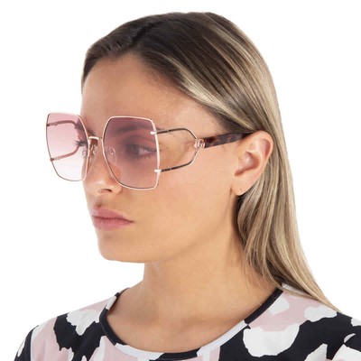 Pre-owned Gucci Red Gradient Butterfly Ladies Sunglasses Gg1564sa 004 61 Gg1564sa 004 61