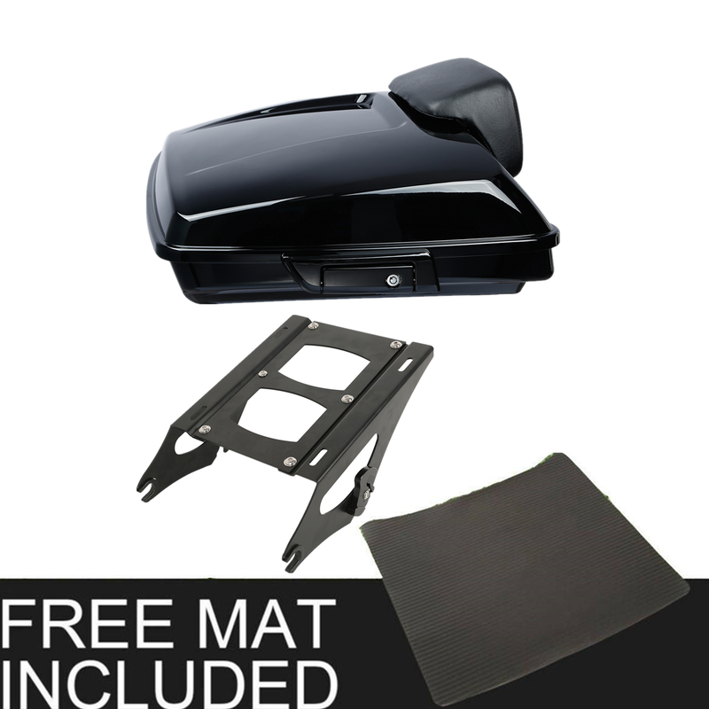 Razor Pack Trunk +Pad 2 Up Rack Fit For Harley Tour Pak Road King Glide 14-23