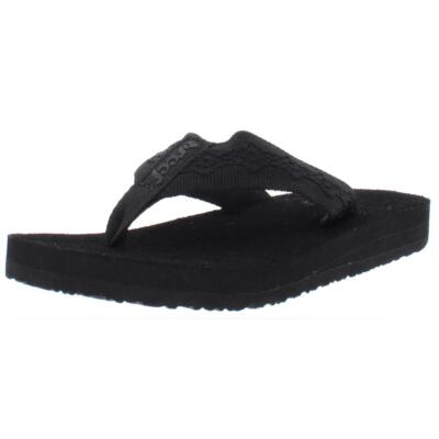 Reef Womens Sandy Black Thong Sandals Flip-Flops Shoes 6 Medium (B,M) BHFO 0513