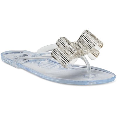 

Женские шлепанцы-стринги INC Madena Jelly Thong, размер 5, средний (B,M), BHFO 4826, Clear bling