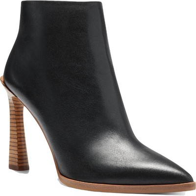 

Vince Camuto Женские замшевые ботильоны с острым носком Pezlee на каблуке BHFO 7970, Black cow nappa, Pezlee
