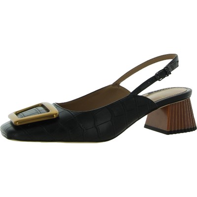 

Женские туфли Sam Edelman Tanessa черные на блочном каблуке 9,5 средний (B,M) BHFO 7306, Black croc print, Tanessa