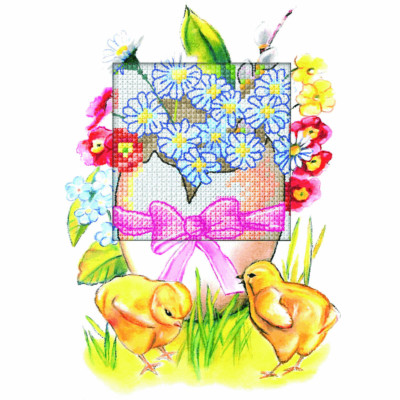 Orchidea Counted Cross Stitch Kit: Greetings Card: Easter Egg