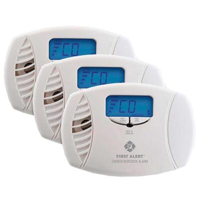 First Alert Plug-In Dual Powered Carbon Monoxide Detector Alarm 3 Pack
