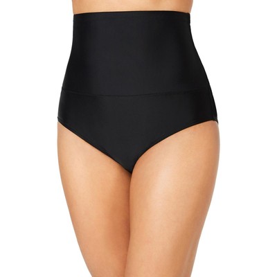 Island Escape Женская черная пляжная одежда с высокой талией Bikini Swim Bottom 6 BHFO 0583