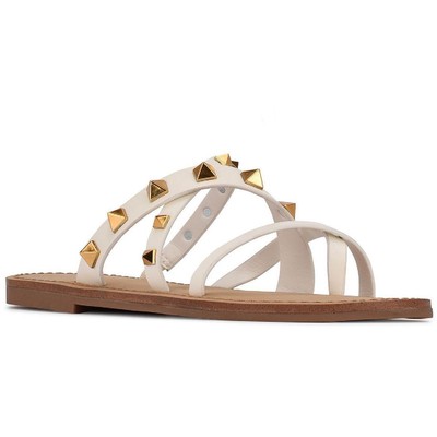 

Белые сандалии Nine West Womens Cerri White Slide Shoes 8.5 Medium (B,M) BHFO 8066, Белый