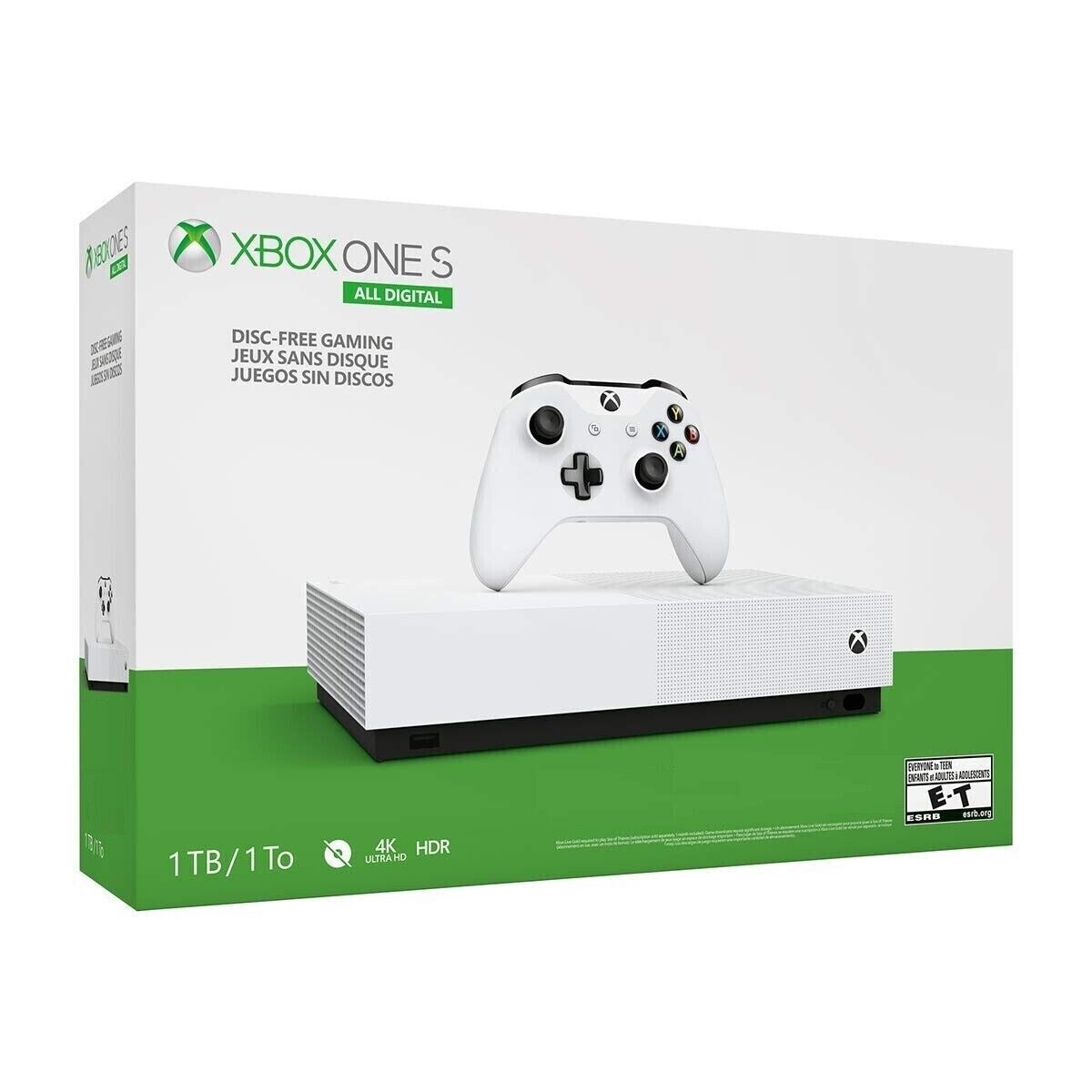 New Microsoft XBOX ONE S 1TB All-Digital Edition White New Microsoft XBOX ONE S 1TB All-Digital Edition White