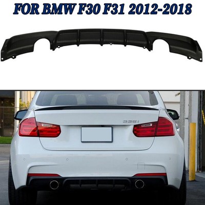 Matte Black MP Look Rear Bumper Diffuser Lip For BMW F30 F31 M Sport 2012-2018