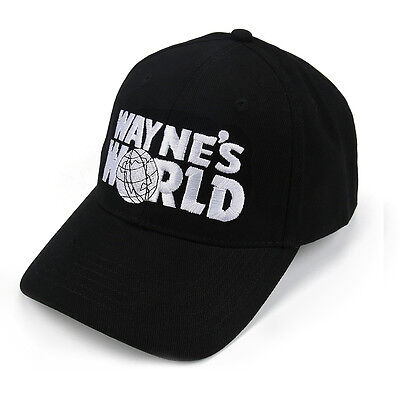 Wayne's World Black Embroidered Cap Hat Baseball Hat Party Movie Costume Hot
