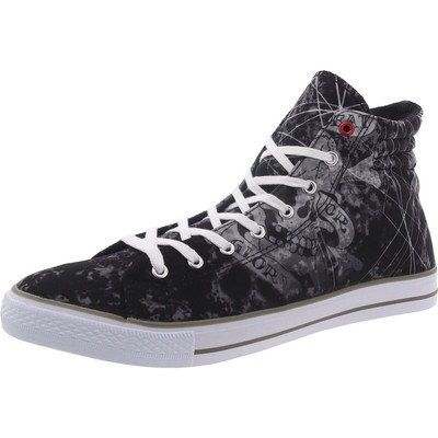 Мужские черные повседневные и модные кроссовки Ed Hardy 12 Medium (D) BHFO 5779