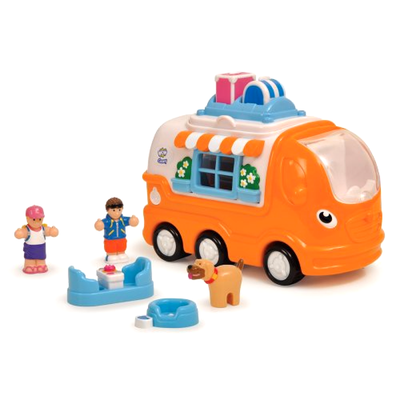 Casey Camper Van Motorized with 7 Removable Figures and Realistic Engine Sounds