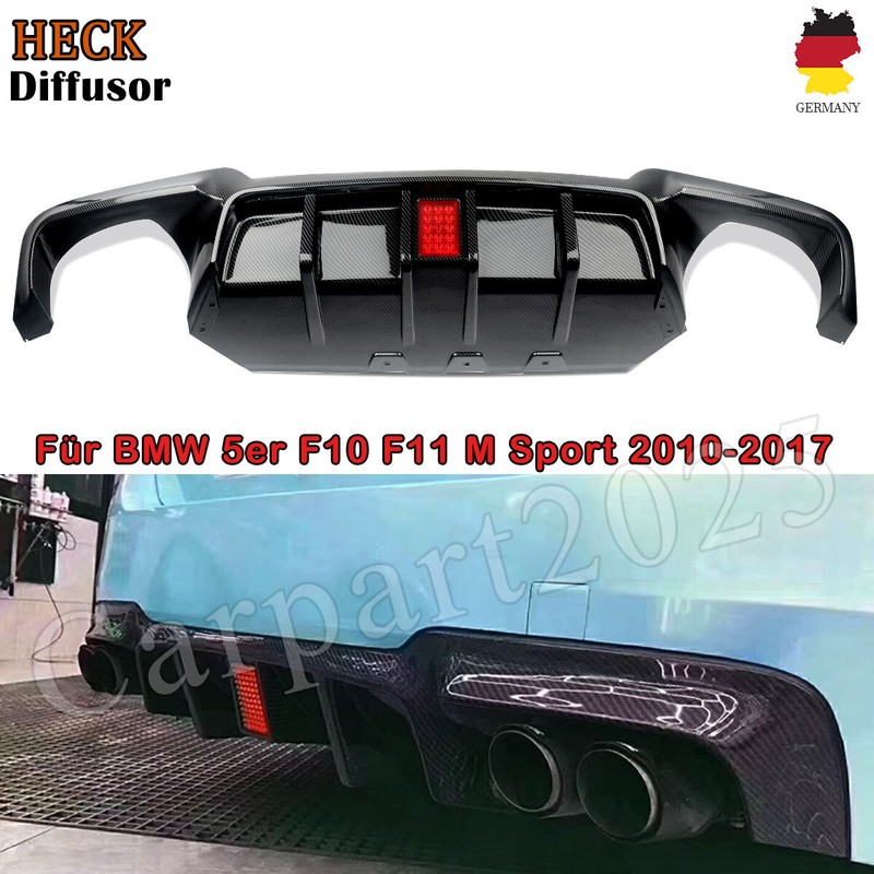 Heckdiffusor Duplex Carbon Optik FÃ¼R Bmw F10 F11 550i M550d M Sport R Style Led