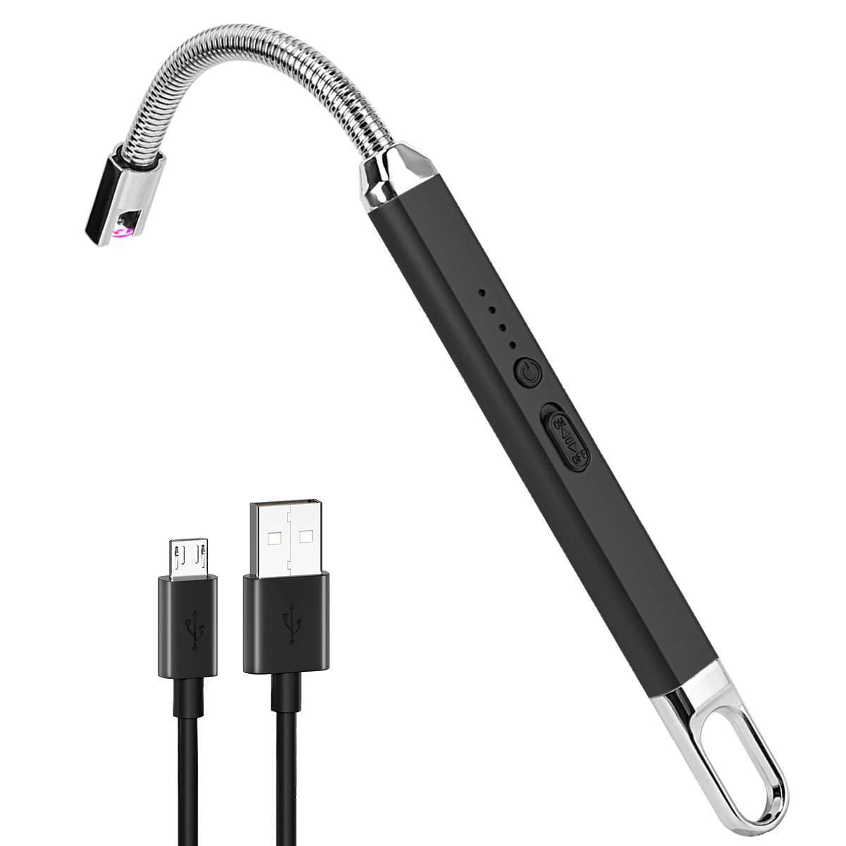 USB Rechargeable Lighter for Candles Kitchen Windproof 360&deg; Flexible Long US