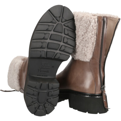 HOMERS HOMERS STIEFELETTE 20788, GLATTLEDER, BEIGE, DAMEN