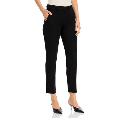 T Tahari Womens Marlena Black High Rise Cropped Trouser Ankle Pants 8 BHFO 0554