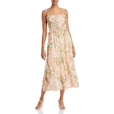 

Женское розовое летнее макси-платье Lost + Wander  BHFO 0028 с цветочным принтом, Pink neutral floral