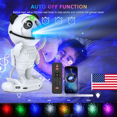 LED Galaxy Projector Starry Night Light Moon Star Nebula Projection Lamp music