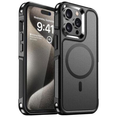 Shockproof MagSafe Case for iPhone 16 15 14 13 Pro Max Heavy Duty Rugged Cover