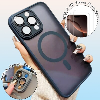 Shockproof Mag Safe Case For iPhone 16 15 14 Pro Max 13 12 11 Camera Lens Cover