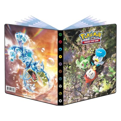 Портфолио с 4 карманами от Scarlet & Violet Fuecoco, Sprigatito, Quaxly и Gyarados
