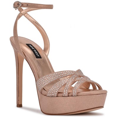 Женские розовые нарядные туфли на высоком каблуке Nine West Womens GOBIG2 9,5 среднего размера (B, M) BHFO 3919