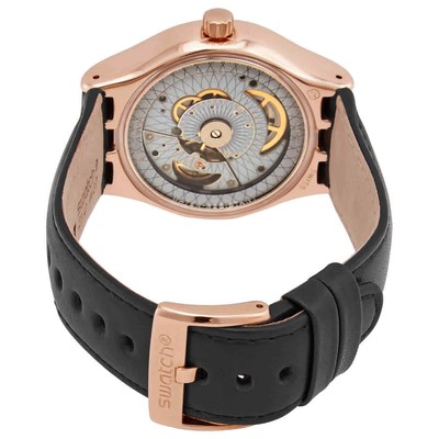 Pre-owned Swatch Sistem Rosee Automatic Black Dial Unisex Watch Yig400
