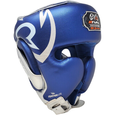 Rival Boxing RHG100 Professional Headgear - Blue/Silver