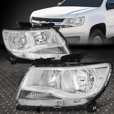 ДЛЯ 15-20 CHEVY COLORADO OE STYLE ХРОМИРОВАННЫЙ КОРПУС ПРОЗРАЧНЫЕ УГЛОВЫЕ ЛАМПЫ ФАР