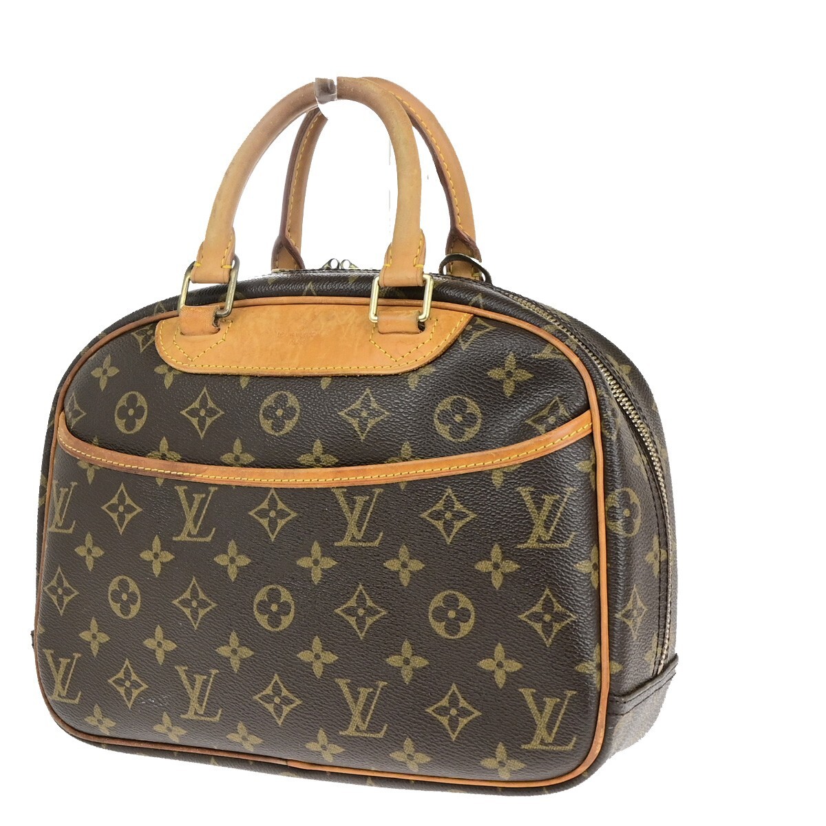 LOUIS VUITTON LV Logo Trouville Hand Bag Monogram Leather LOUIS VUITTON LV Logo Trouville Hand Bag Monogram Leather