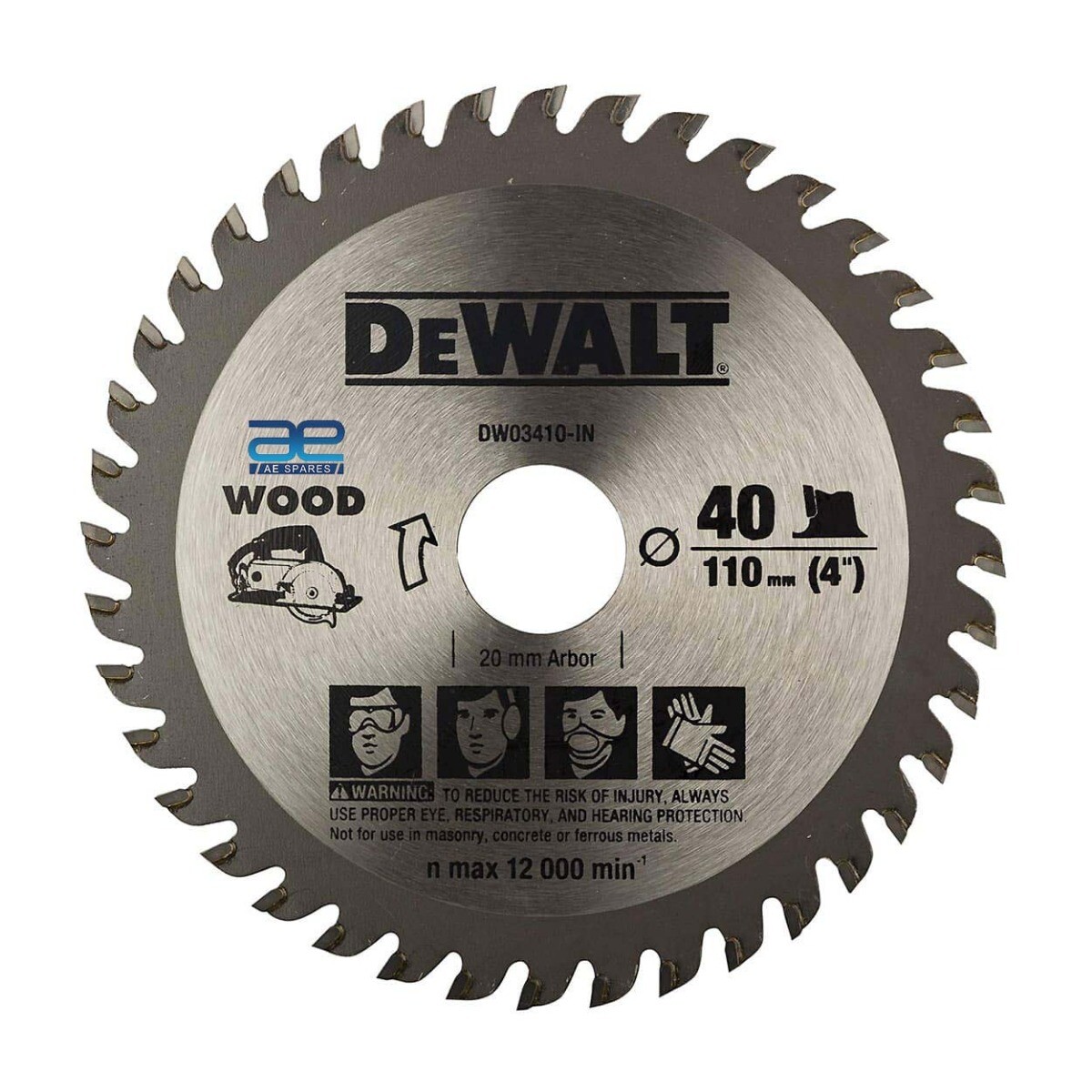 Dewalt 4 inch  110 mm T.C.T Circular Saw Blade For Wood 40 Teeth