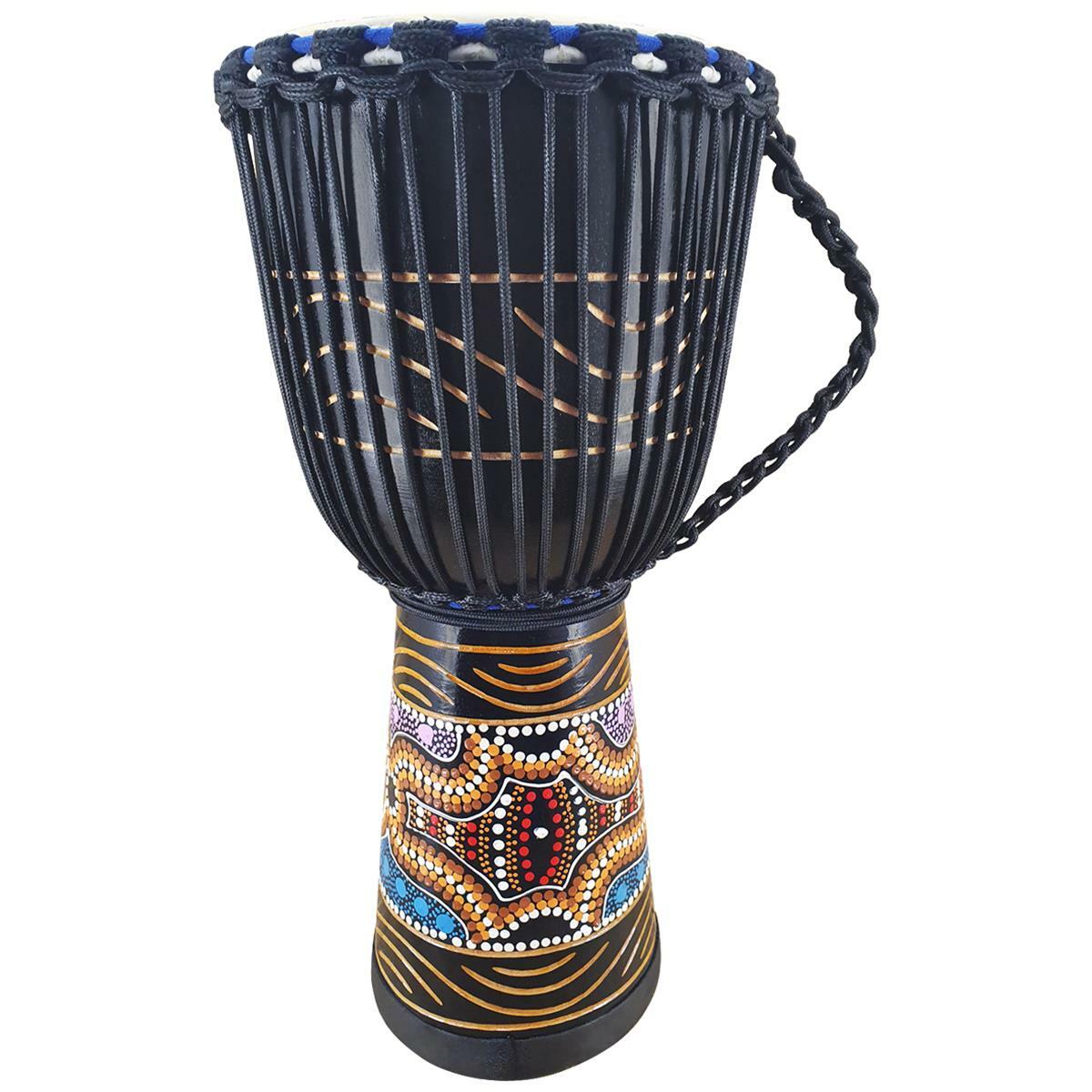 60cm Profi Djembe Trommel Bongo Drum Buschtrommel Percussion Motiv Buntes Muster