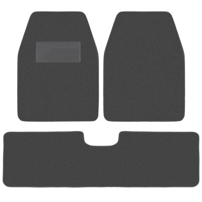 SUV Van Car Floor Mats in Charcoal - Quality Husky Carpet Rug 3pc w/ Rear Liner