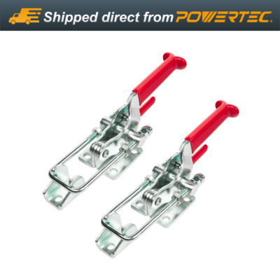 POWERTEC 20340 Heavy Duty 40341 Adjustable Latch-Action U Bolt Toggle Clamp 2PK